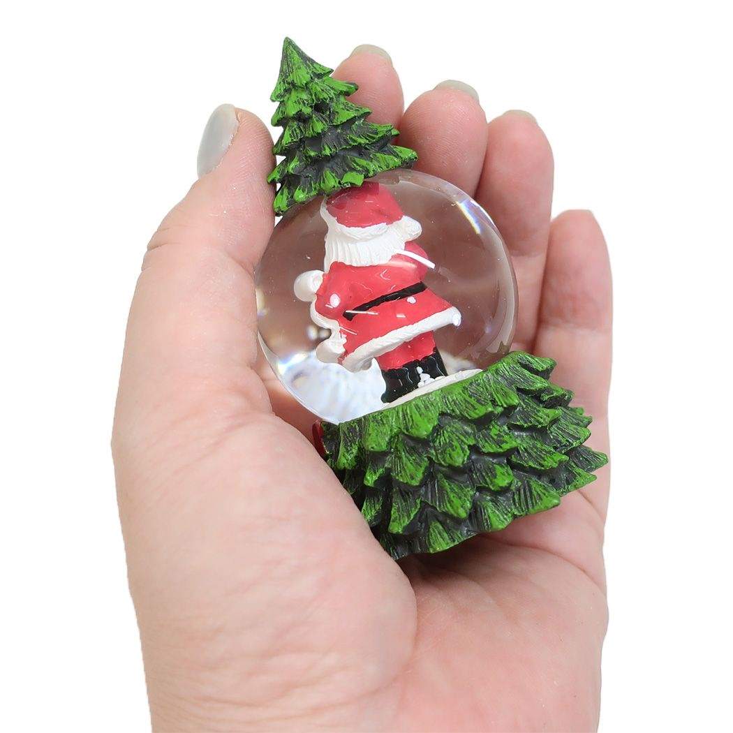 スノーグローブ45mm オブジェ ミニツリー サンタ クリスマス APJ プレゼント スノードーム Xmas