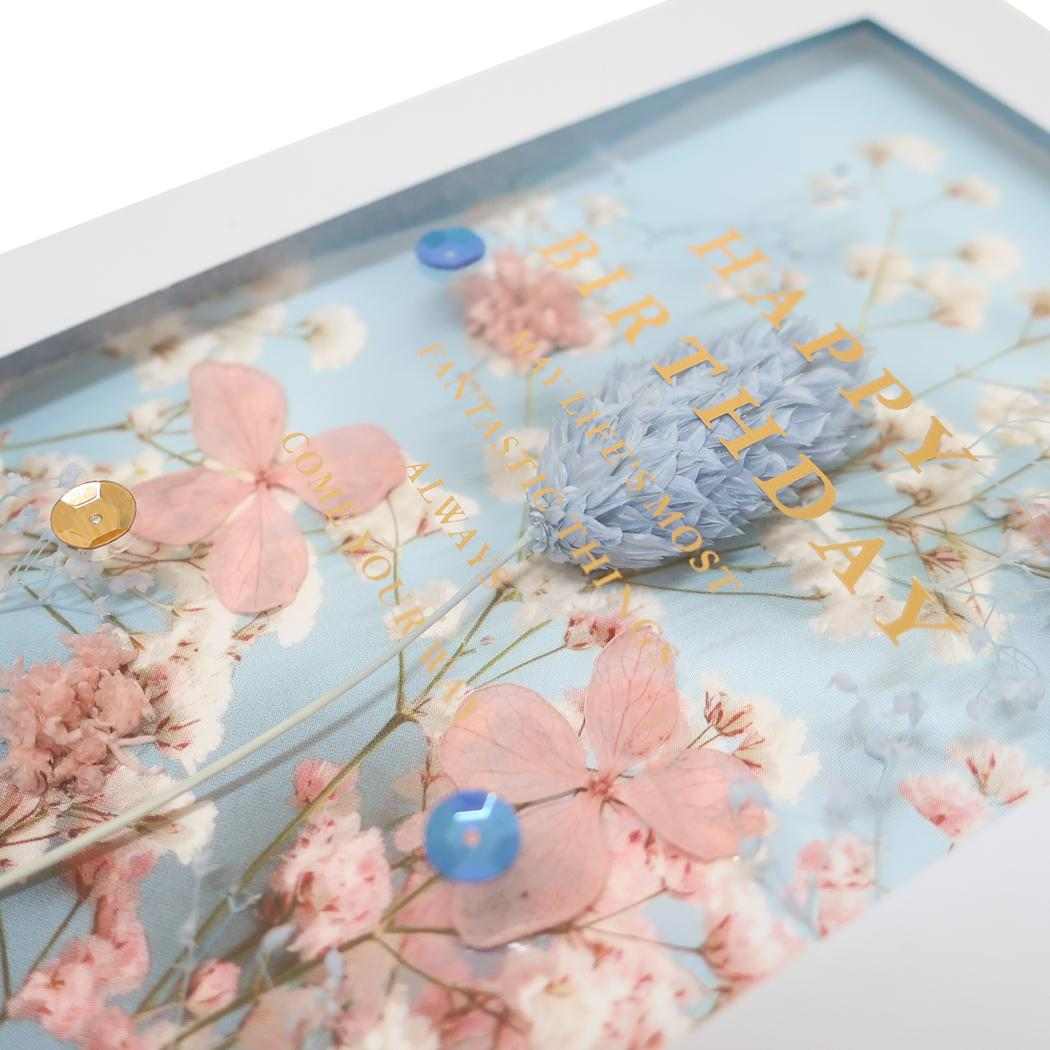 メッセージカード ハーバリウムカード バースデー ベビーブルー APJ グリーティングカード フラワー お花 花 グッズ メール便可 シネマコレクション