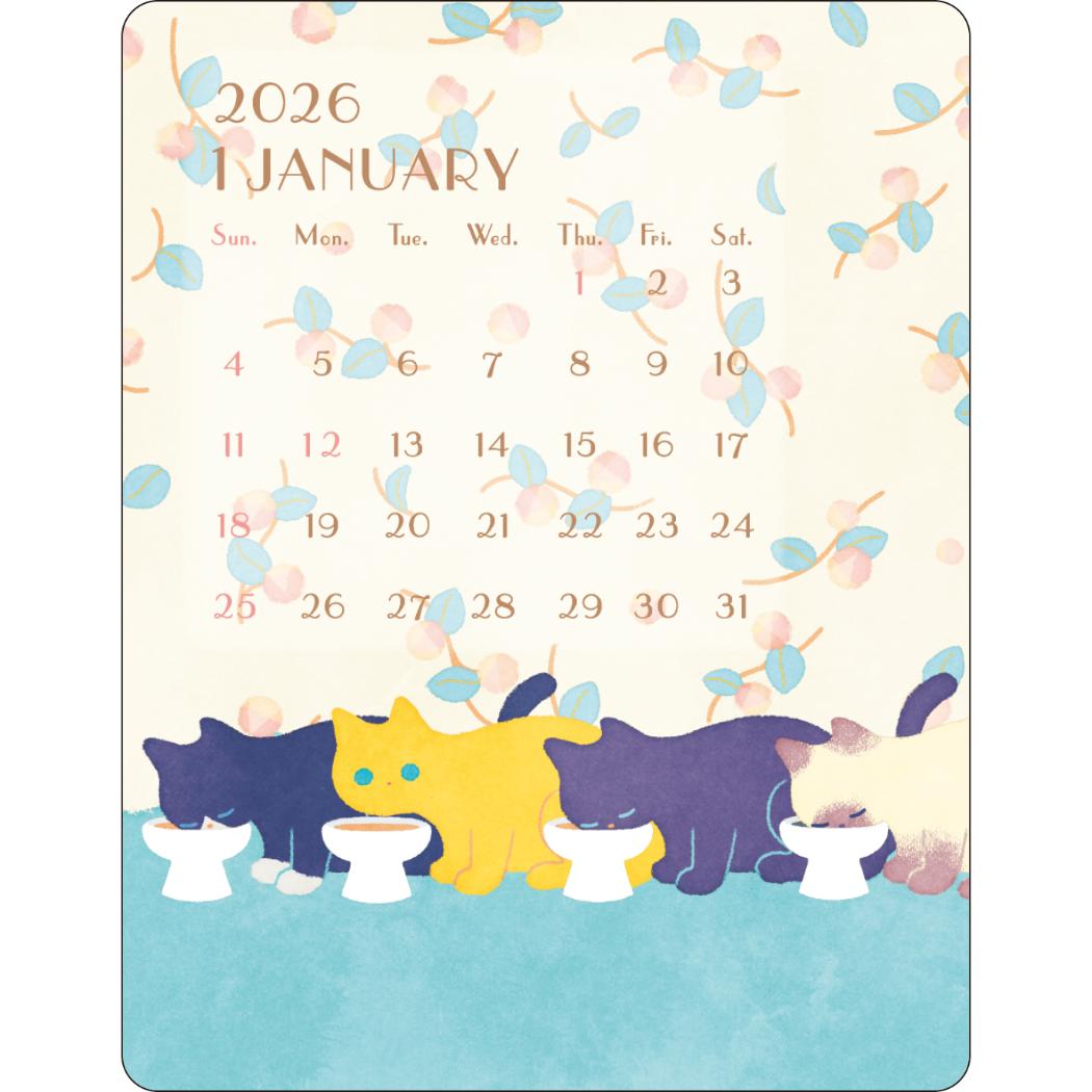 アクリルクリップカレンダー2026年 2026Calendar 宮下和 APJ 国内作家 アート インテリア 令和8年暦