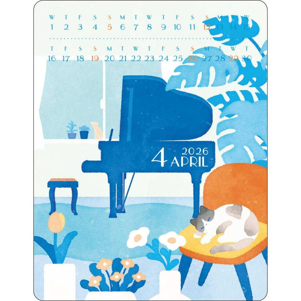 アクリルクリップカレンダー2026年 2026Calendar 宮下和 APJ 国内作家 アート インテリア 令和8年暦