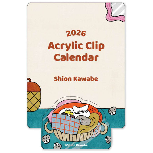 アクリルクリップカレンダー2026年 2026Calendar かわべしおん APJ 国内作家 アート インテリア 令和8年暦