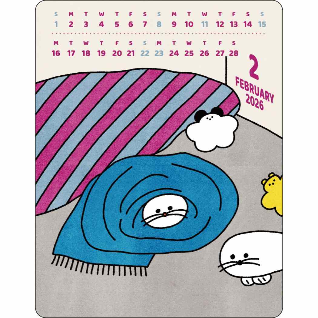 アクリルクリップカレンダー2026年 2026Calendar かわべしおん APJ 国内作家 アート インテリア 令和8年暦
