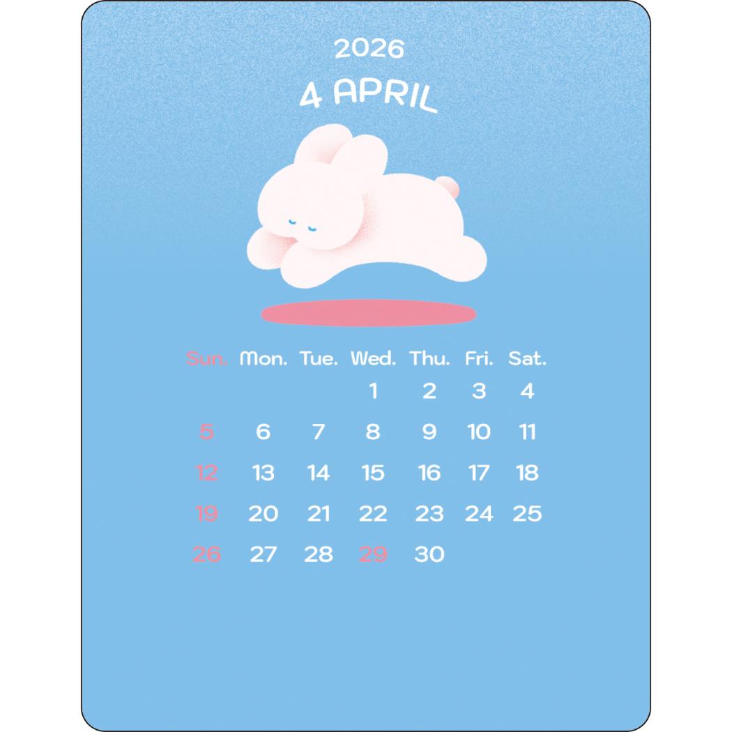 アクリルクリップカレンダー2026年 2026Calendar tutuko APJ 国内作家 アート インテリア 令和8年暦