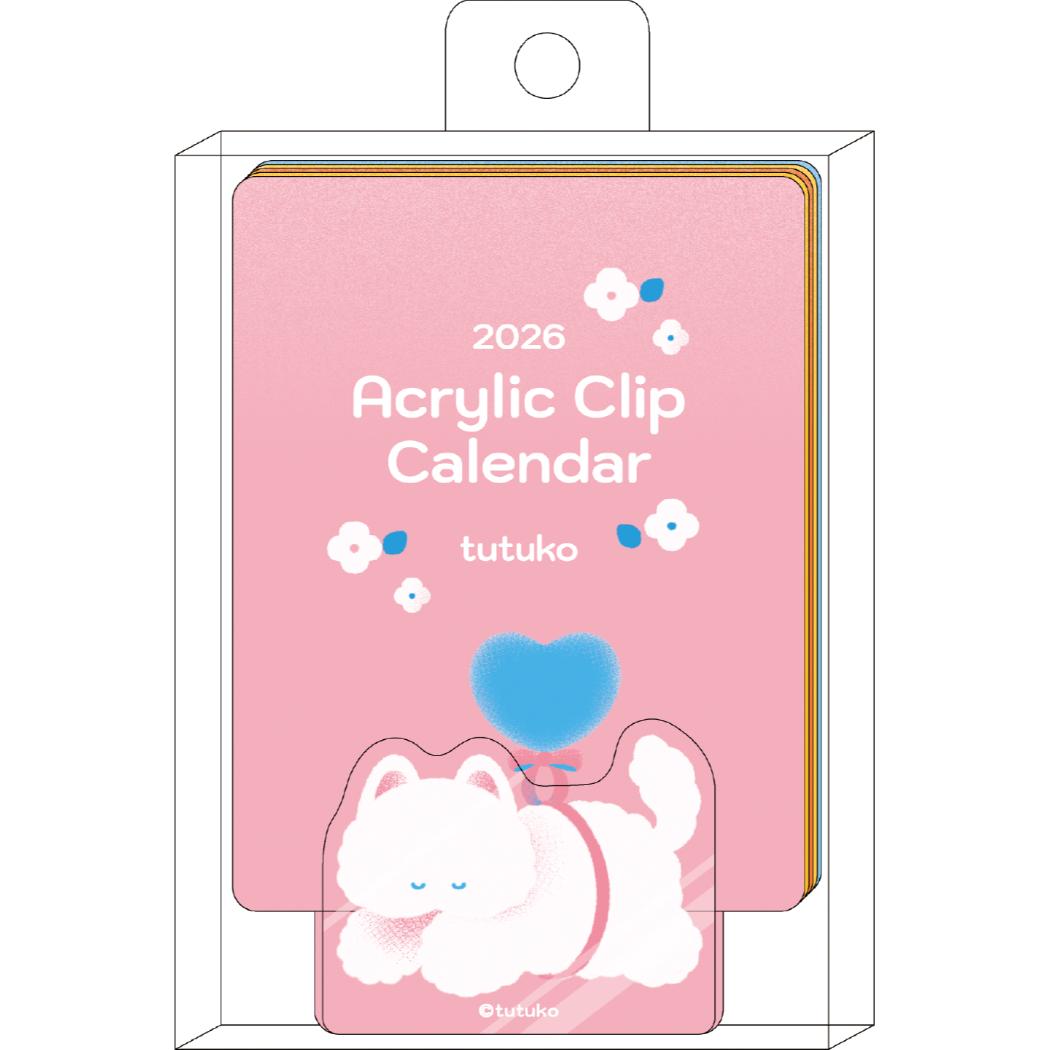 アクリルクリップカレンダー2026年 2026Calendar tutuko APJ 国内作家 アート インテリア 令和8年暦