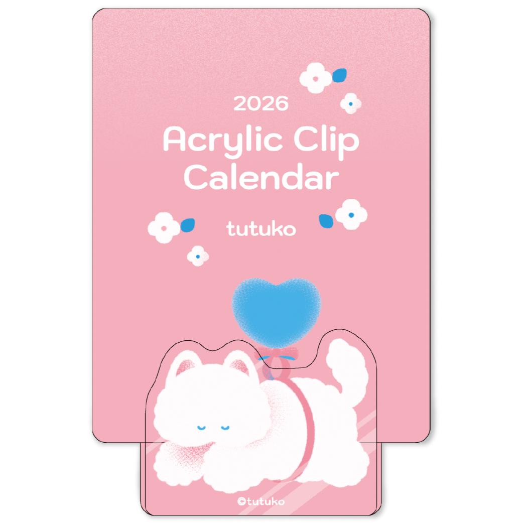 アクリルクリップカレンダー2026年 2026Calendar tutuko APJ 国内作家 アート インテリア 令和8年暦