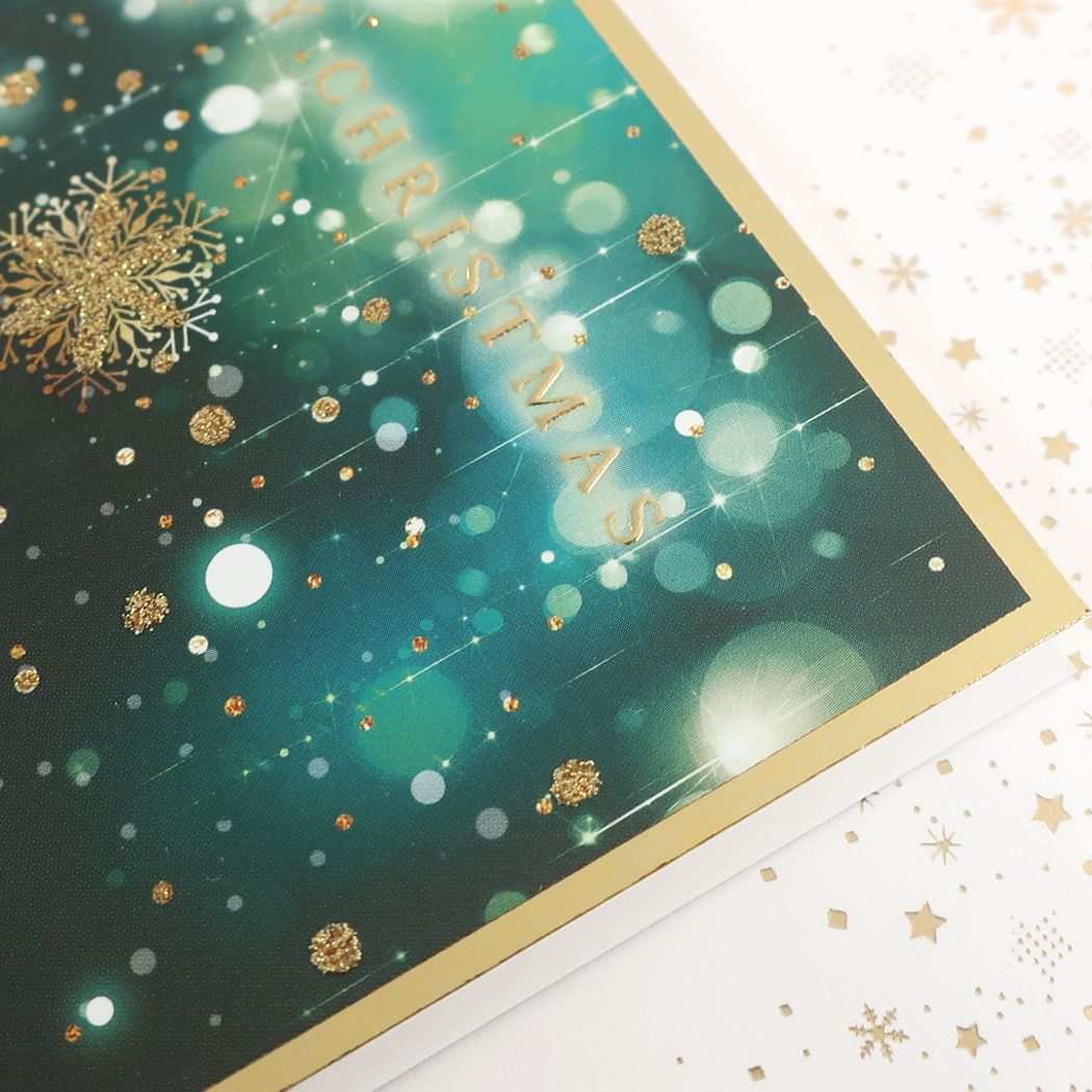 箔押 グリーティングカード ララ スキナー クリスマスカード LSK-2 APJ 封筒付きラメ印刷メッセージカード Xmas メール便可