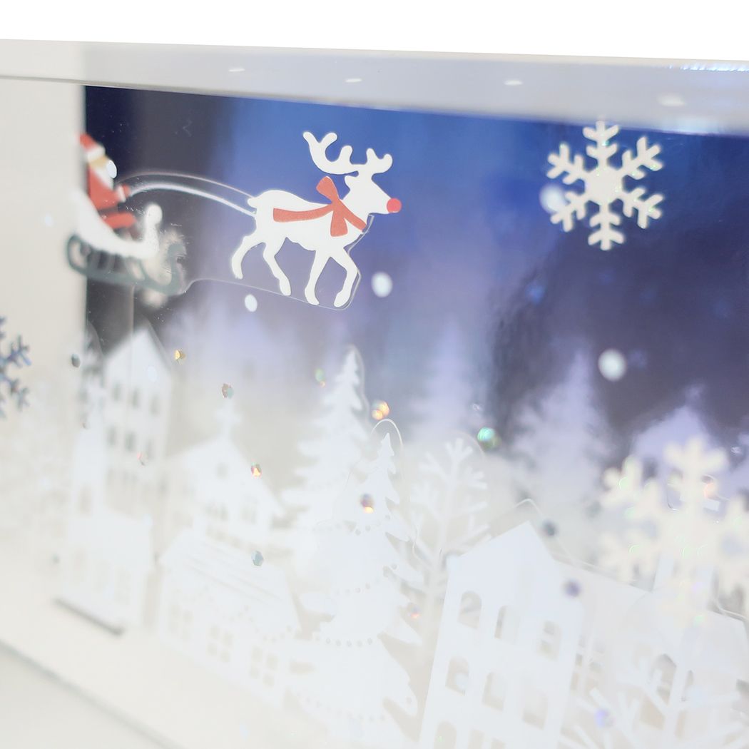 キュービックポップアップカード クリスマスカード Pop up card series タウン APJ 封筒付きグリーティングカード Xmas メール便可