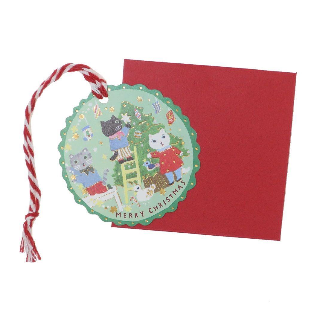 Mini card クリスマスカード 北岸由美 クリスマスの準備 APJ グリーティングカード Xmas メール便可