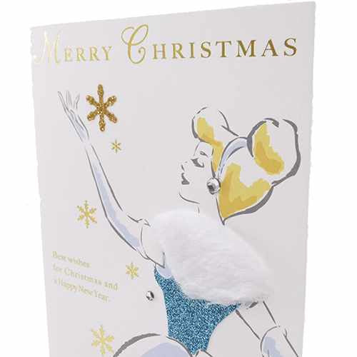 プリンセスクリスマスカード グリーティングカード シンデレラ Xmas クリスマス APJ 封筒付き 可愛い メール便可