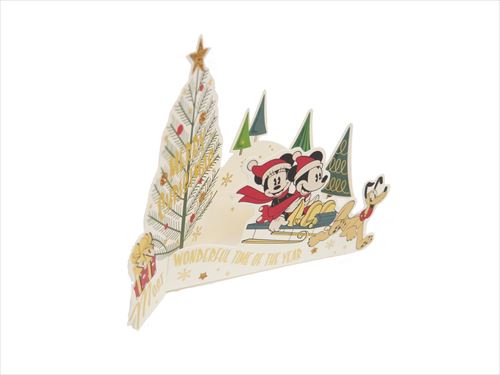 スタンディング立体カード クリスマスカード ミッキー&ミニーディズニー APJ Xmas 封筒付き メール便可