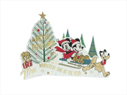 スタンディング立体カード クリスマスカード ミッキー&ミニーディズニー APJ Xmas 封筒付き メール便可