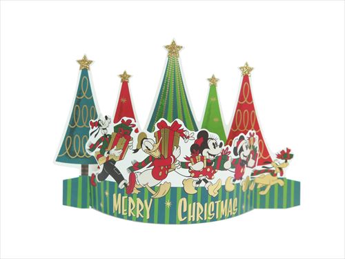 スタンディング立体カード クリスマスカード ミッキー&フレンズディズニー APJ Xmas 封筒付き メール便可
