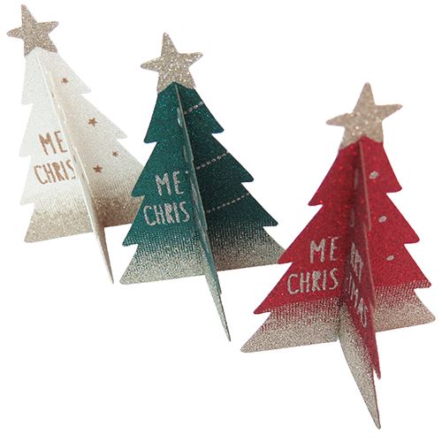 グリッターツリーカード クリスマスカード APJ Xmas 封筒付き ギフト 雑貨 メール便可