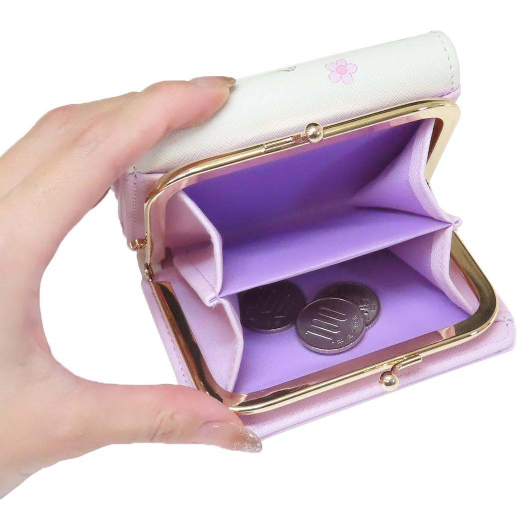 三つ折りがま口財布 ミニウォレット 塔の上のラプンツェル 水彩タッチ柄 ディズニープリンセス アートウエルド コンパクト財布