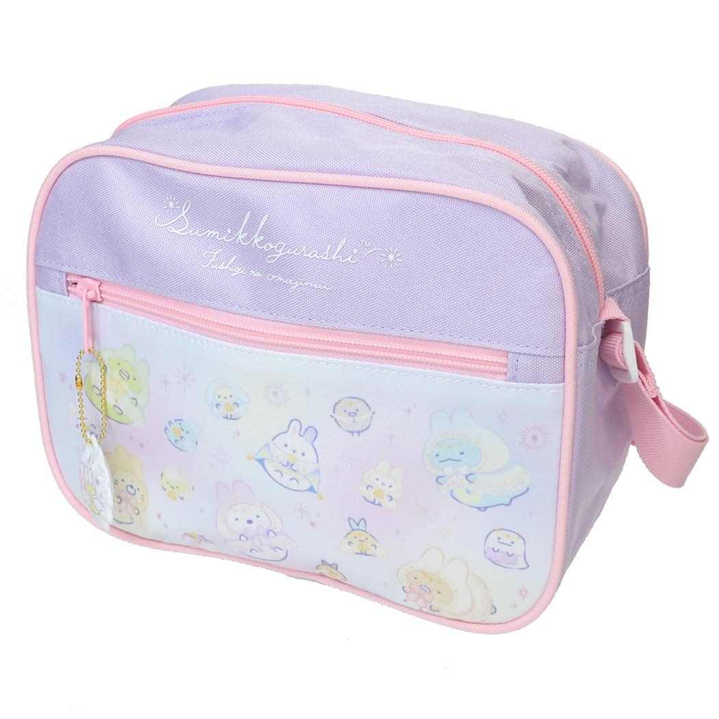 ショルダーバッグ 幼稚園かばん すみっコぐらし ラベンダー うさぎ柄 新入学 サンエックス アートウエルド 通園ショルダーバッグ
