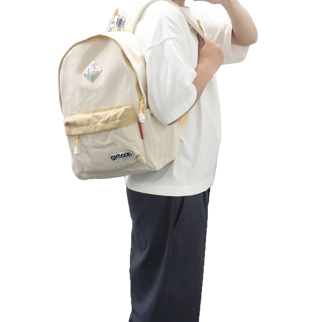 デイパック M リュック SWIMMER スイマー x OUTDOOR GIRLS柄 生成 アウトドアプロダクツ アートウエルド 学生 大人 ギフト 雑貨 プレゼント Dパック 女の子