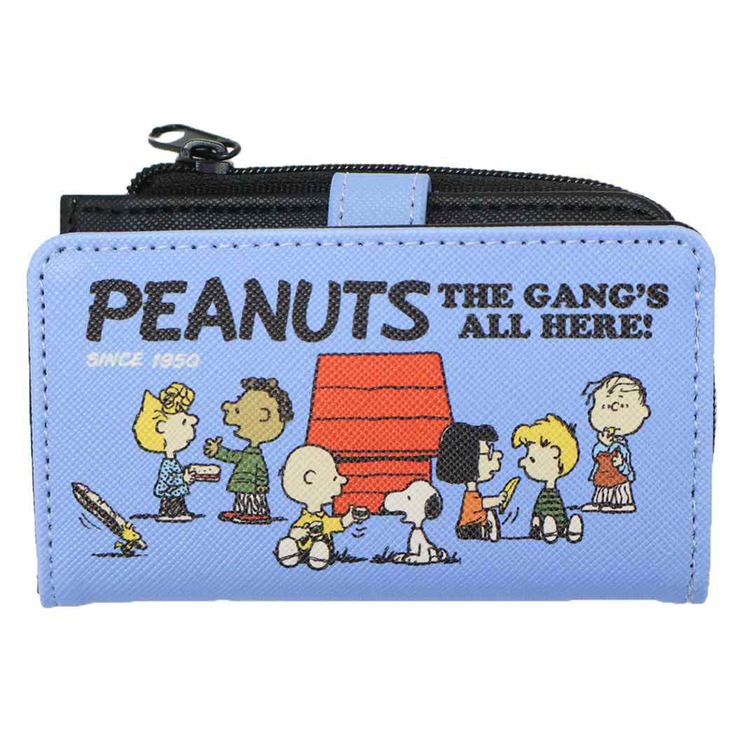 スヌーピー キーケース ファスナーポーチ付き 鍵入れ ブルー ピーナッツ アートウエルド プレゼント かわいい キャラクター グッズ メール便可 シネマコレクション