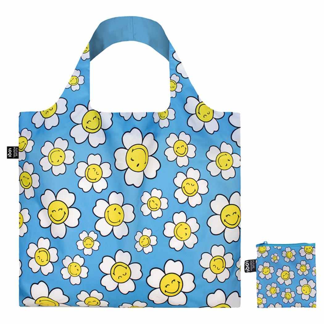 Bag エコバッグ SMILEY JP Flowers Aquarius LOQI ローキー エーワイ スマイリー フラワー お買い物バッグ メール便可