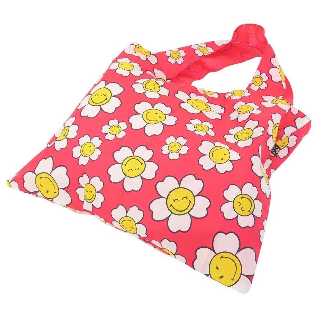 Bag エコバッグ SMILEY JP Flowers Raspberry LOQI ローキー エーワイ スマイリー フラワー お買い物バッグ メール便可