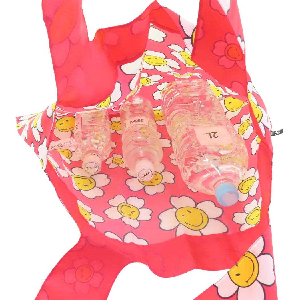 Bag エコバッグ SMILEY JP Flowers Raspberry LOQI ローキー エーワイ スマイリー フラワー お買い物バッグ メール便可