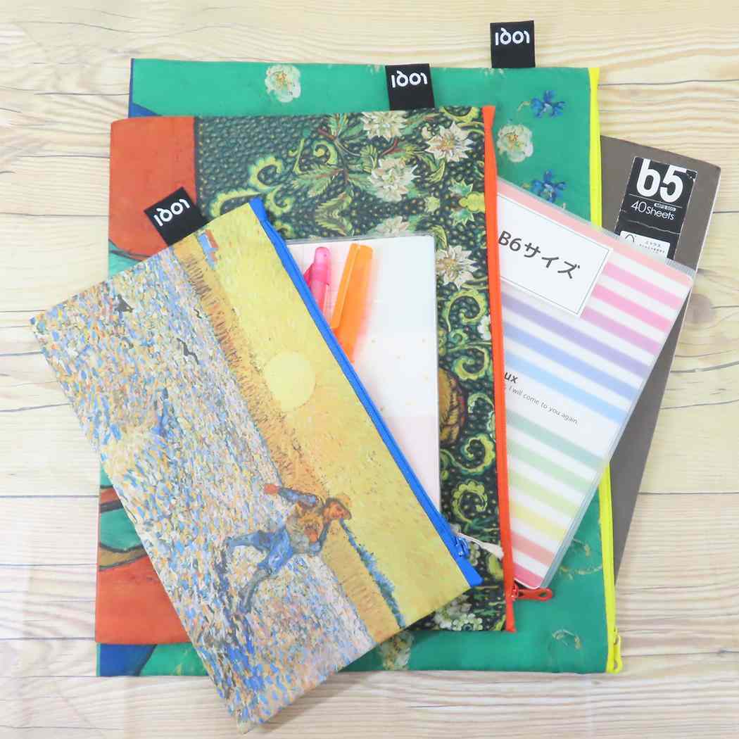 Zip Pockets 平ポーチ大中小3点セット フィンセント ファン ゴッホ Portrait of Joseph Roulin Portrait of Madame Roulin The Sower LOQI ローキー エーワイ VINCENT VAN GOGH 3連ポーチ