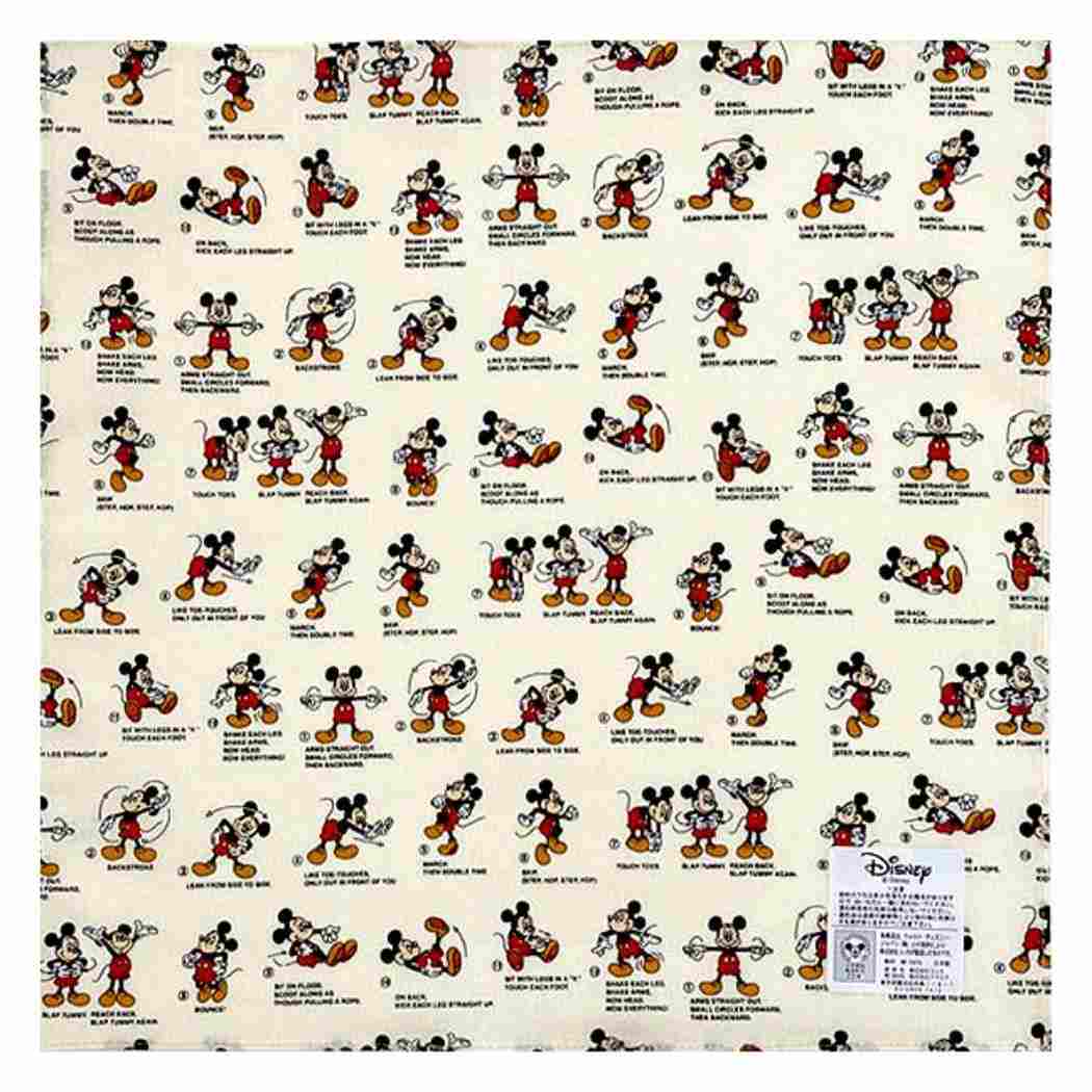 ハンカチ ハンカチーフ ミッキーマウス アイコン ディズニー バンビーナ 入園入学準備雑貨 メール便可