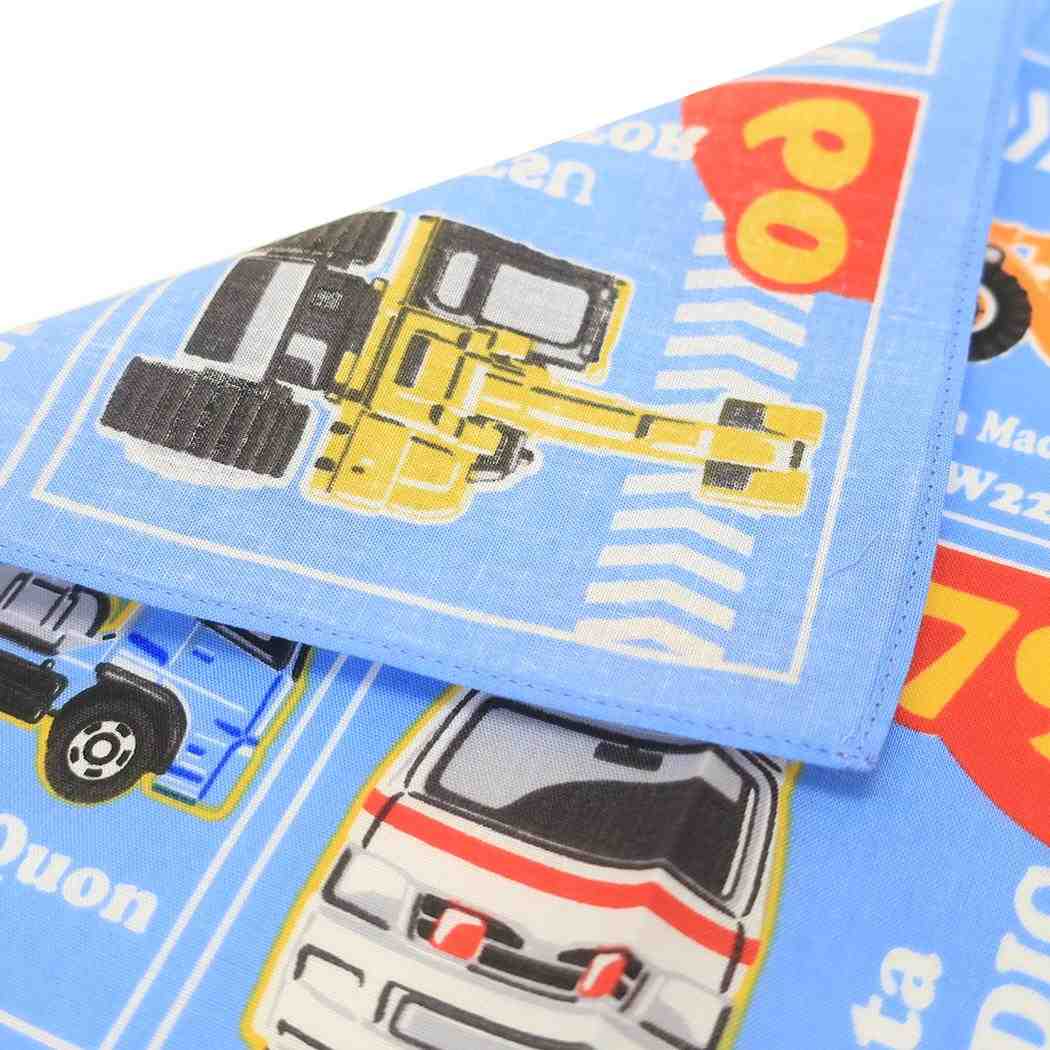 ハンカチ ハンカチーフ トミカ 格子 TOMICA バンビーナ 入園入学準備雑貨 メール便可