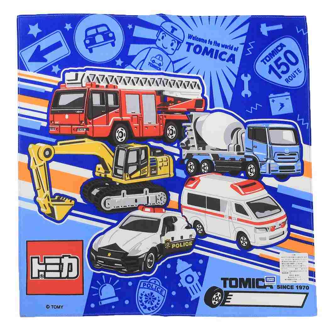 ハンカチ ハンカチーフ トミカ 標識 TOMICA バンビーナ 入園入学準備雑貨 メール便可