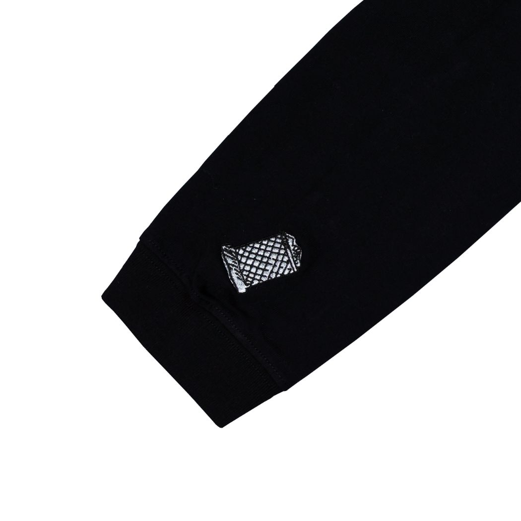 ロングスリーブTシャツ 長袖Tシャツ サ道 黒 ベル ロングTシャツ かわいい メール便可