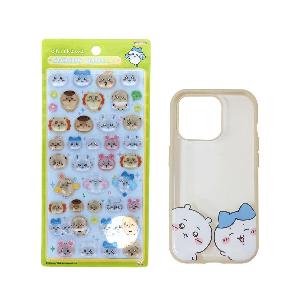ちいかわ ボンボンドロップシール みんな ニコニコ 1シート付！[iPhone15 Pro]IIIIfit Clear 2023 iPhone 6.1inch 3LENS model対応ケース セット