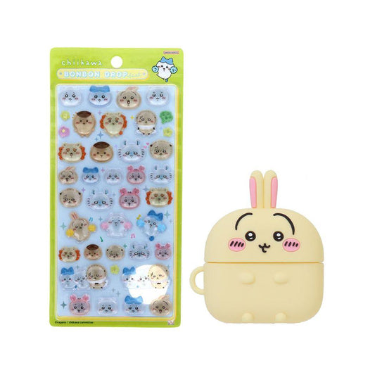ちいかわ ボンボンドロップシール みんな ニコニコ 1シート付！エアーポッズプロケース セット