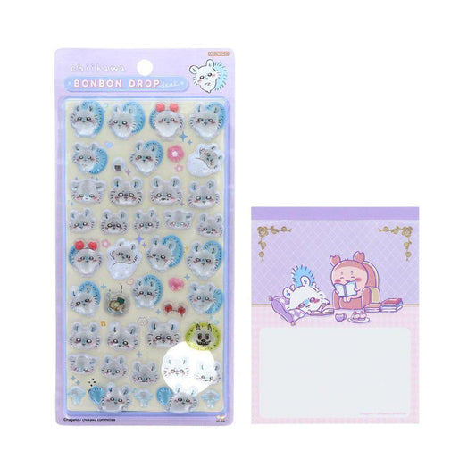 ちいかわ ボンボンドロップシール モモンガ 1シート付！メモ帳 セット