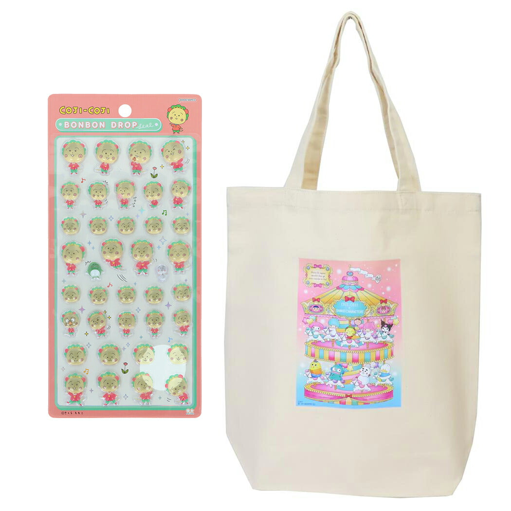 【お一人様1つ限り】コジコジ ボンボンドロップシール 1シート付!手提げかばん セット