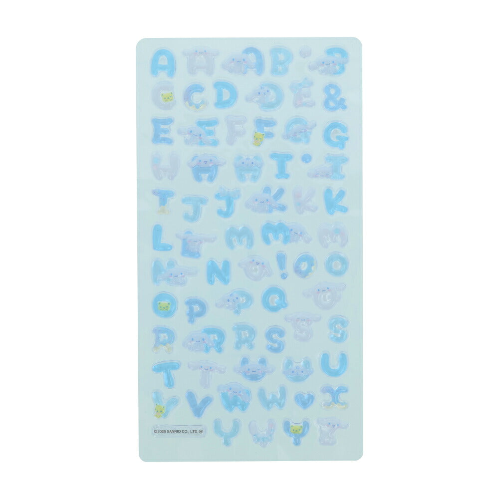 シナモロール ボンボンドロップシール もじ 1シート付き！帆布仕切りミニトートバッグセット