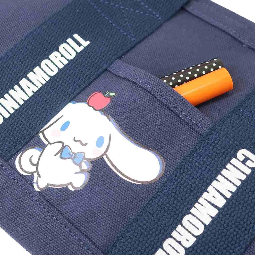 シナモロール ボンボンドロップシール もじ 1シート付き！帆布仕切りミニトートバッグセット