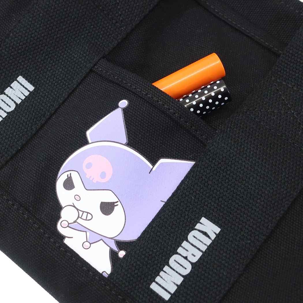 クロミ ボンボンドロップシール もじ 1シート付き！帆布仕切りミニトートバッグセット