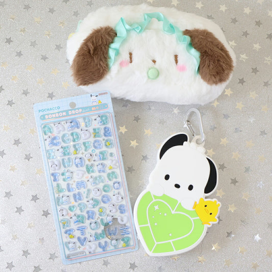 ボンボンドロップシール もじ ポチャッコ1シートつき ポーチセット