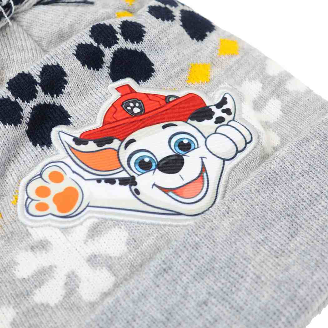 KIDSジャカードニット帽 帽子 パウパトロール グレー カイタックファミリー 子ども キッズ ウォーマー 雑貨 アニメメール便可