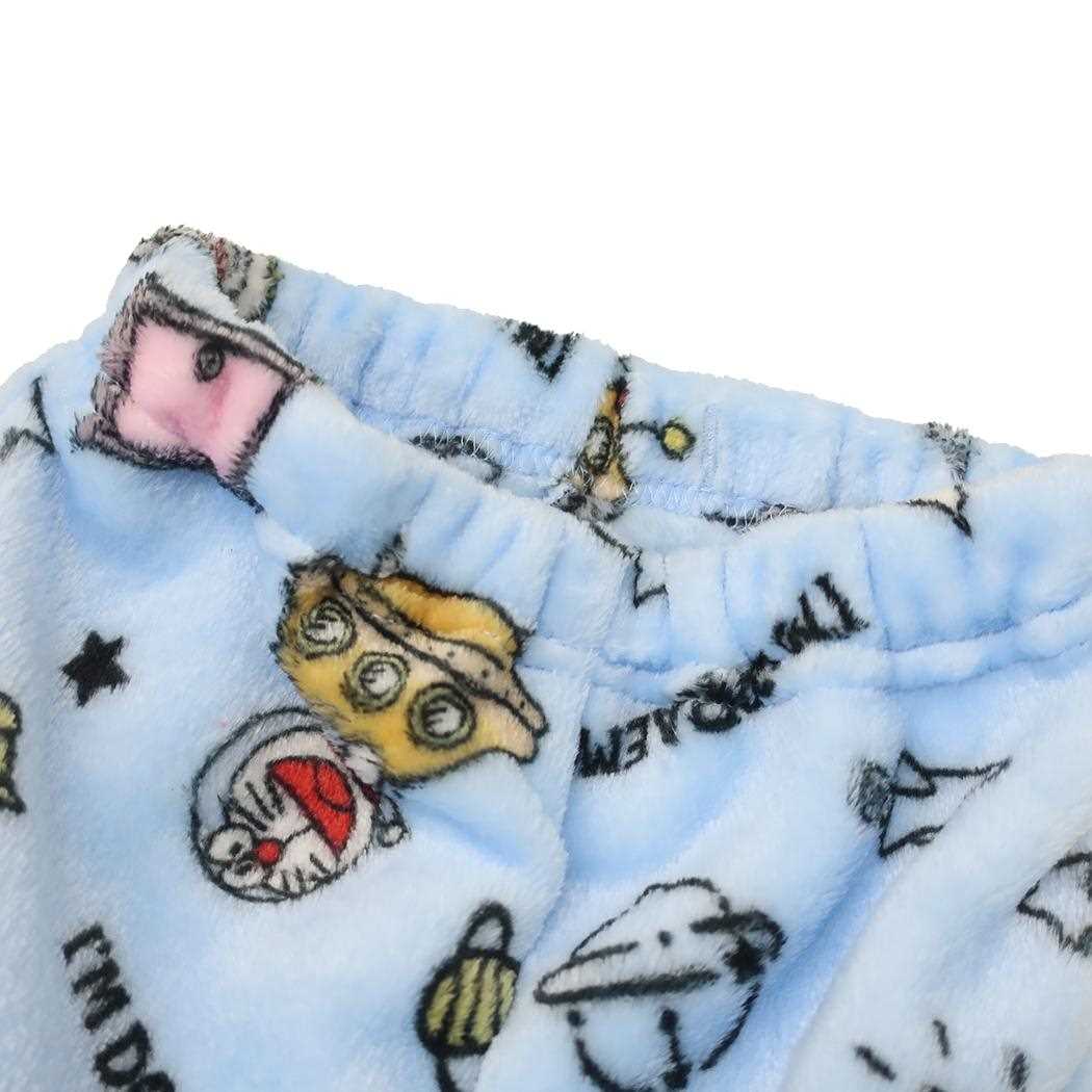 総柄長袖ニットシャツ キッズファッション アイムドラえもん サックス サンリオ カイタックファミリー キッズ 子ども ナイトウェア アニメ