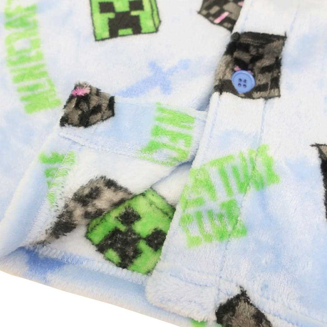 総柄長袖ニットシャツ キッズファッション マインクラフト サックス Minecraft カイタックファミリー キッズ 子ども ナイトウェア パジャマ ゲーム
