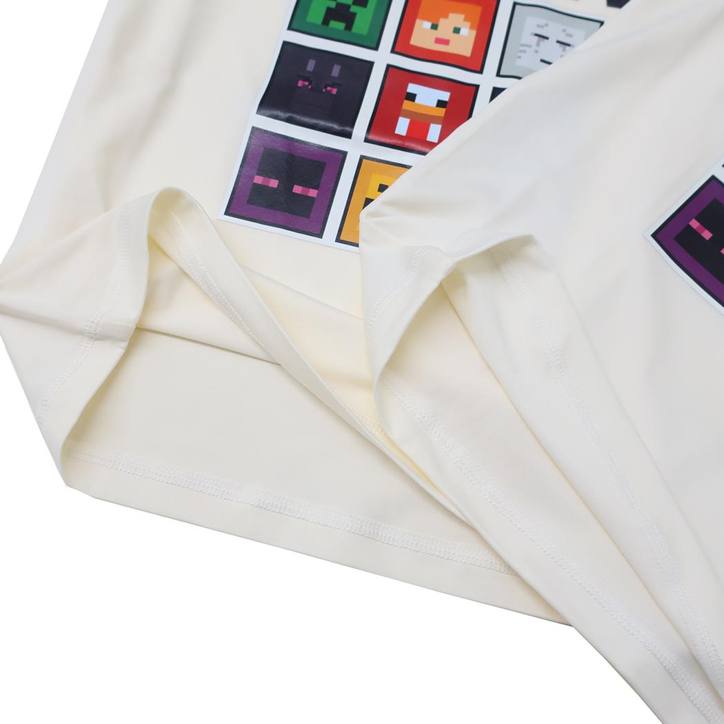 水着 マインクラフト ラッシュガード 長袖Tシャツ グリーン Minecraft カイタックファミリー キッズ 子ども ジュニア プール 海 ゲームメール便可 マシュマロポップ