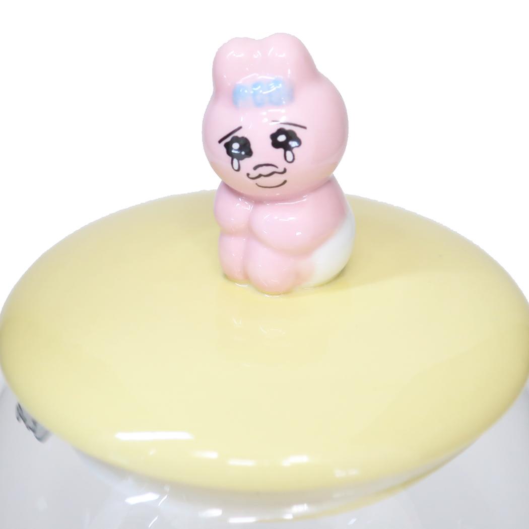 フィギュア付きガラスキャニスター 保存容器 おぱんちゅうさぎ カルチュアエンタテインメント ギフト食器 新生活準備雑貨