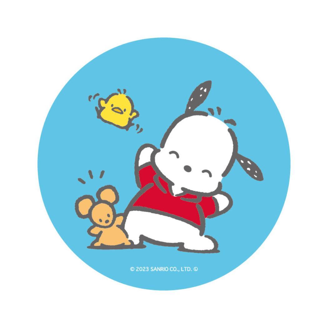 まじかる百貨店缶バッジ カンバッジ ポチャッコ ブルー 2 サンリオ カルチュア エンタテインメント 絵が動く 変化 メール便可