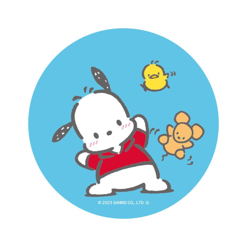 まじかる百貨店缶バッジ カンバッジ ポチャッコ ブルー 2 サンリオ カルチュア エンタテインメント 絵が動く 変化 メール便可