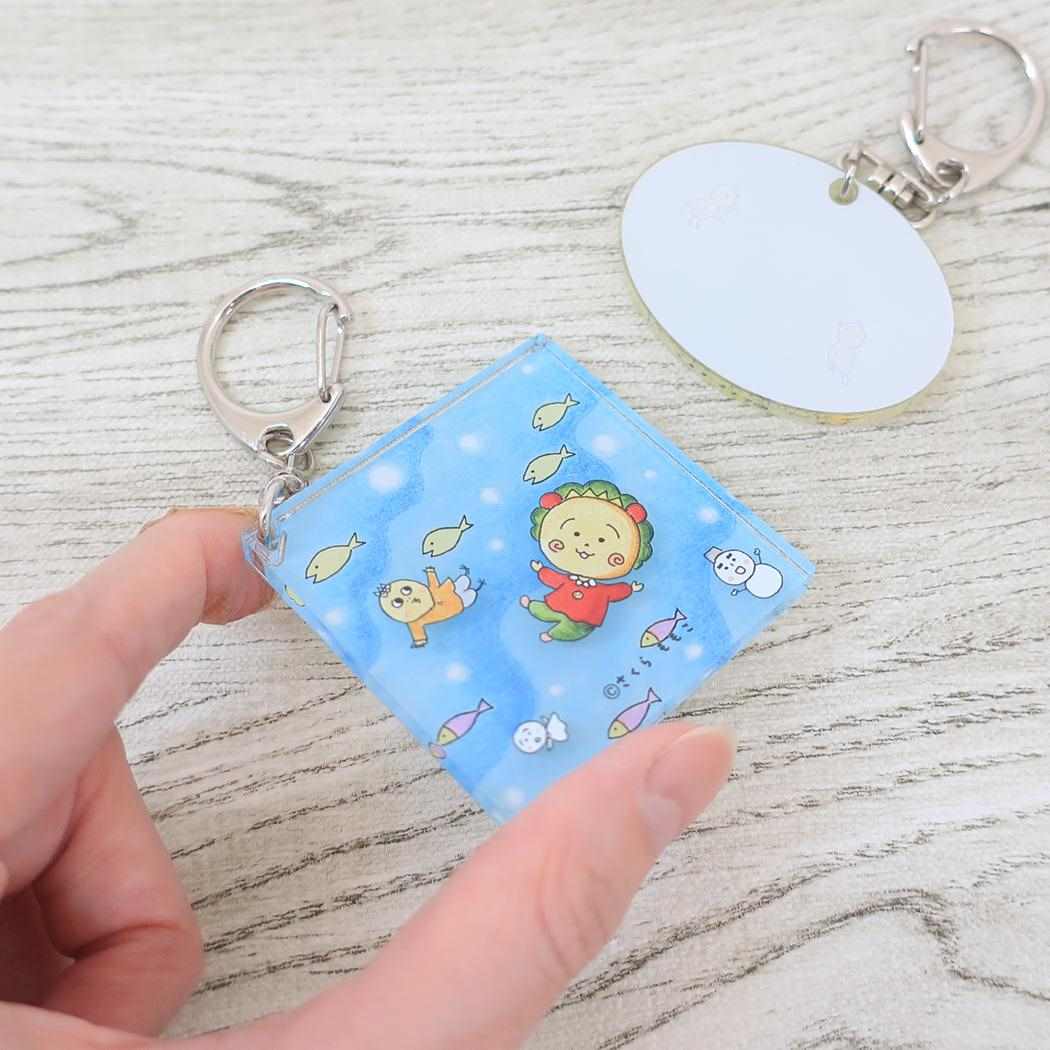 【お一人様1つ限り】コジコジ ボンボンドロップシール みんな 1シート付!ミニポーチ クリップ キーリング セット