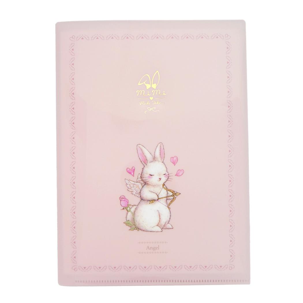 たけいみき ポケットファイル A5クリアファイル 6ポケット エンジェル うさぎ クローズピン 書類整理　かわいい ガーリーイラスト グッズ メール便可 シネマコレクション