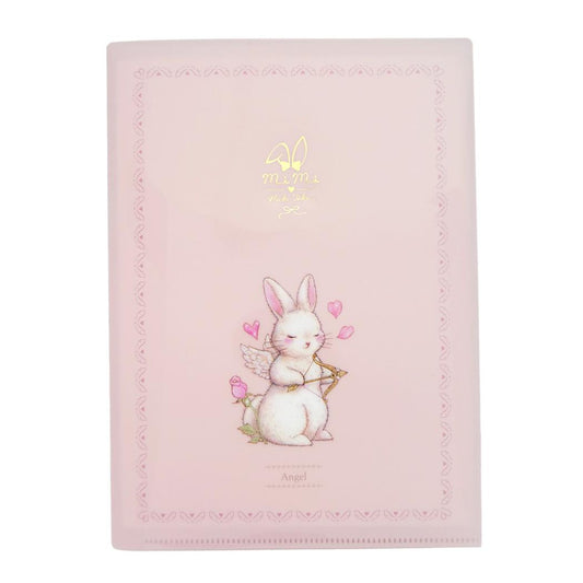たけいみき ポケットファイル A5クリアファイル 6ポケット エンジェル うさぎ クローズピン 書類整理　かわいい ガーリーイラスト グッズ メール便可 シネマコレクション