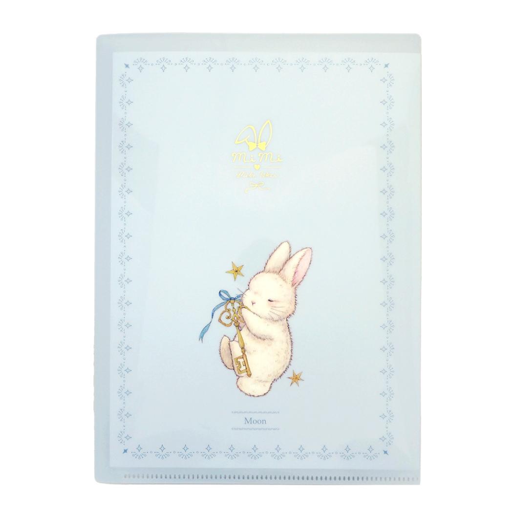 たけいみき ポケットファイル A5クリアファイル 6ポケット ムーン うさぎ クローズピン 書類整理　かわいい ガーリーイラスト グッズ メール便可 シネマコレクション