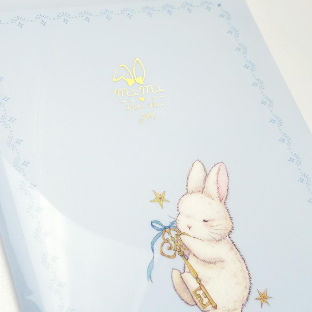 たけいみき ポケットファイル A5クリアファイル 6ポケット ムーン うさぎ クローズピン 書類整理　かわいい ガーリーイラスト グッズ メール便可 シネマコレクション