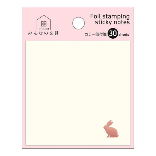 カラー箔ふせん 付箋 みんなの文具 うさぎ クローズピン 付せん 事務用品 メール便可